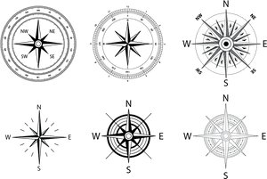 Compass Rose Wind Rose - Compass Rose Vector, HD Png Download PNG image with transparent background
