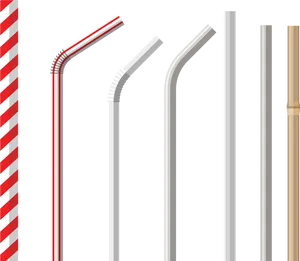 Varietyof Drinking Straws PNG Image