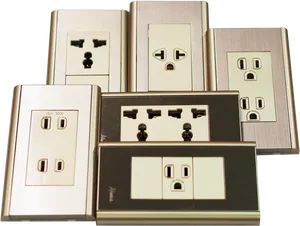 Varietyof Electrical Outletsand Switches PNG Image