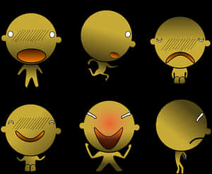Varietyof Emotions Cartoon Characters PNG image with transparent background
