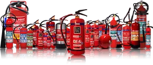 Varietyof Fire Extinguishers PNG Image