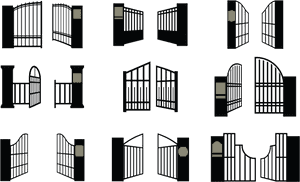 Open Gate Icons Vector - Gate Vector, HD Png Download PNG with transparent background