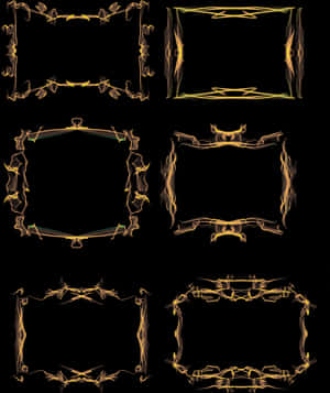 Varietyof Golden Borders PNG