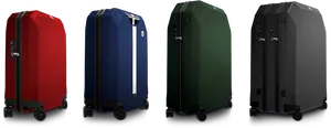 Varietyof Hardshell Suitcases PNG Image