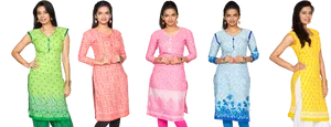 Varietyof Kurtis Collection PNG Image