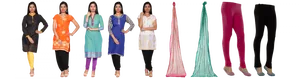 Varietyof Kurtisand Leggings Collection PNG Image