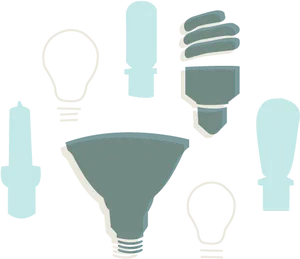 Varietyof Light Bulbs Graphic PNG Image