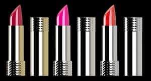 Varietyof Lipstickson Black Background PNG with transparent background
