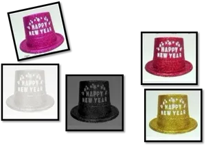 Varietyof New Year Hats PNG Image