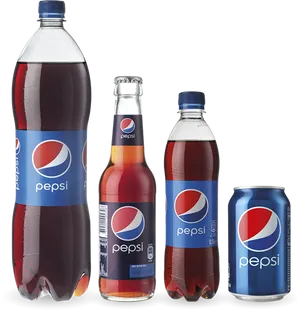 Varietyof Pepsi Containers PNG Image