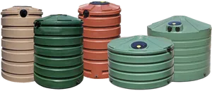 Varietyof Plastic Water Tanks PNG Image