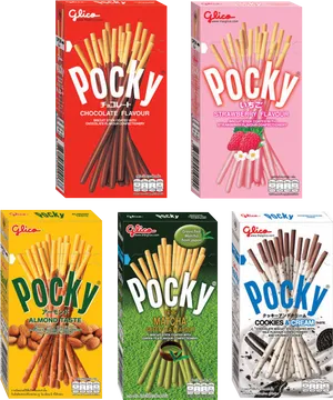 Varietyof Pocky Flavors PNG Image