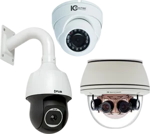 Varietyof Security Cameras PNG Image