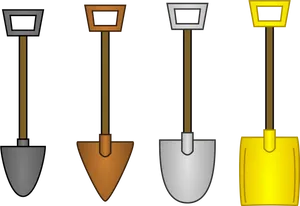 Varietyof Shovels Illustration PNG Image