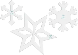 Varietyof Snowflakes Design PNG Image