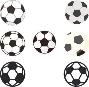 Varietyof Soccer Balls Illustration PNG Image