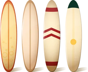 Varietyof Surfboards Illustration PNG Image