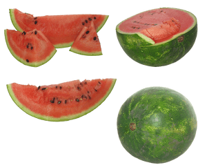 Varietyof Watermelon Slicesand Whole PNG