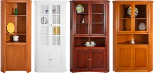 Varietyof Wooden Cupboards PNG Image