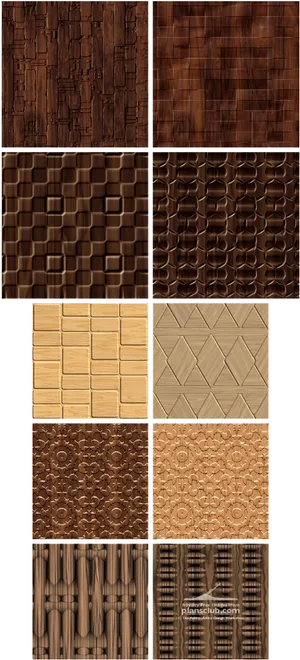 Varietyof Wooden Tiles Textures PNG Image