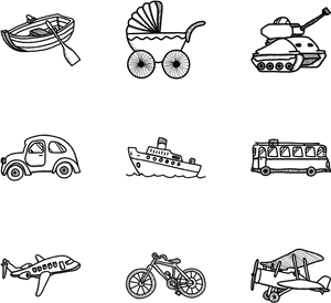 Means Of Transport Png Black And White, Transparent Png PNG image with transparent background