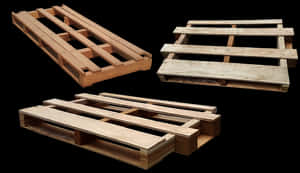 Various Wooden Pallets Isolated PNG image with transparent background
