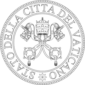 Vatican City Coatof Arms PNG image with transparent background