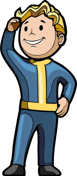 Vault Boy Illustration PNG Image