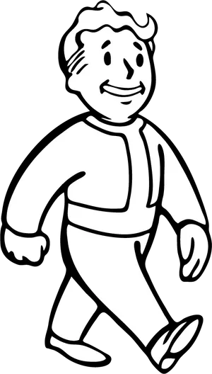 Vault Boy Illustration PNG Image