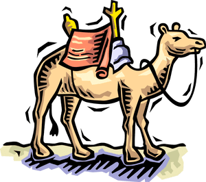 Vector Illustration Of Beast Of Burden Camel Dromedary - Camel Clip Art, HD Png Download PNG image with transparent background