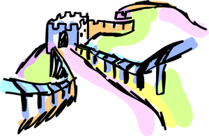 Vector Illustration Of Great Wall Of China Fortification - Great Wall Of China, HD Png Download PNG image with transparent background