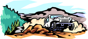 Vector Illustration Of Jeep Sports Utility Off-road - Cartoon Clipart Jeep Free, HD Png Download PNG image with transparent background