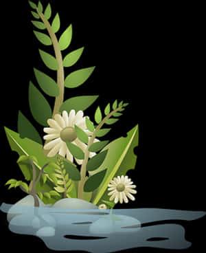 Vector Illustrationof Floral Composition PNG with transparent background