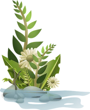 Vector Illustrationof Floral Composition PNG Image