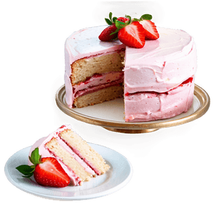 Vegan Strawberry Cake PNG ebc PNG