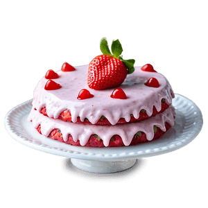 Vegan Strawberry Cake PNG plr PNG