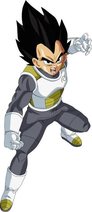 Vegeta D B Z Action Pose PNG Image