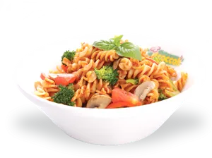 Vegetable Fusilli Pasta Bowl PNG Image