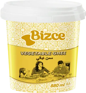 Vegetable Ghee Plastic Bucket Packaging PNG Image