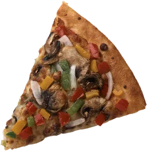 Vegetable Mushroom Pizza Slice.png PNG Image