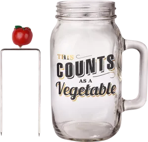 Vegetable Quote Mason Jar PNG Image