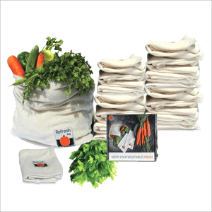 Set Of - Vegetables Bag For Fridge PNG with transparent background