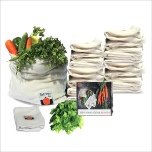 Vegetable Refresh Bags Product Display PNG Image