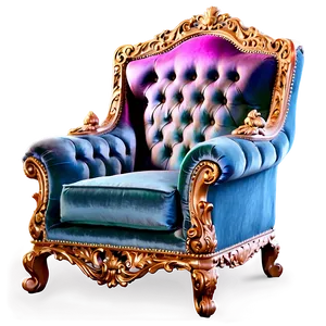 Velvet King Chair Png 57 PNG Image