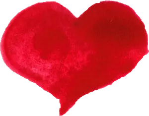 Velvety Red Heart Texture PNG Image