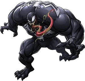 Venom Character Artwork PNG Image