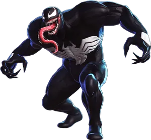 Venom Character Pose PNG Image