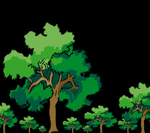Verdant_ Tree_ Cartoon_ Illustration PNG image with transparent background