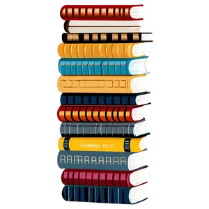 Vertical Book Stack Png 37 PNG Image