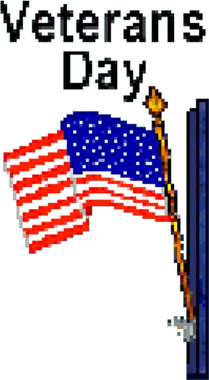 Veterans Day American Flag PNG Image